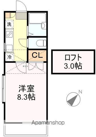 プリンスコート弥生町A(1K/1階)の間取り写真