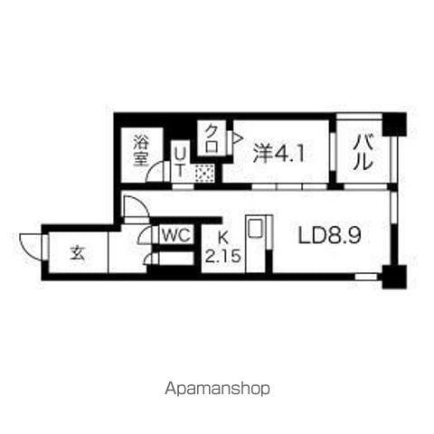 S-RESIDENCE近代美術館前(1LDK/6階)の間取り写真