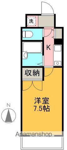 カーサグラン高知(1K/4階)の間取り写真