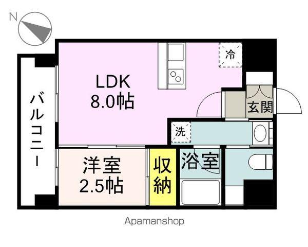 ドゥーエ赤坂(1LDK/5階)の間取り写真