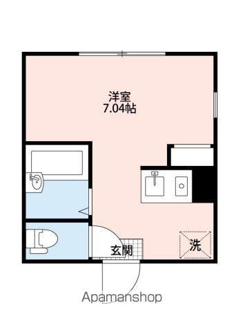 デュオメゾン横濱石川町 ウエスト(ワンルーム/1階)の間取り写真