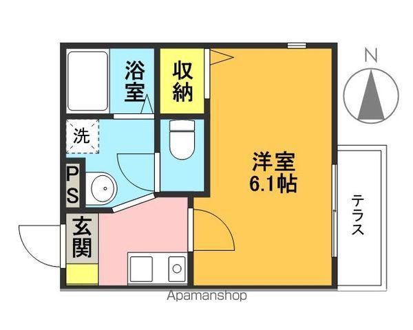 ヒルトップ下北沢(1K/1階)の間取り写真