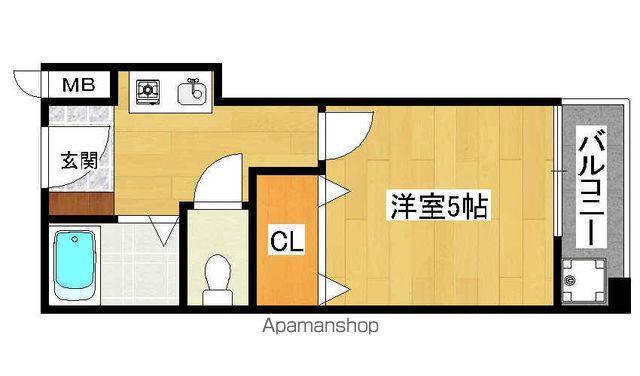 FKビル(1K/4階)の間取り写真