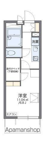レオパレスミワノ パーク 3階階 間取り