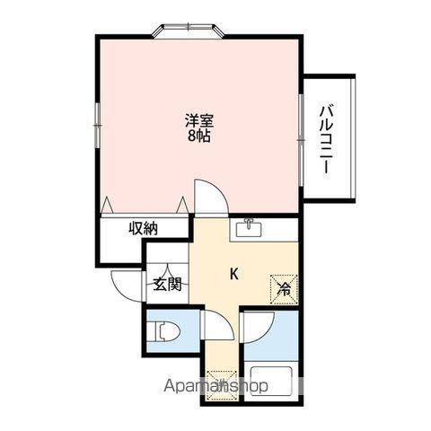 BLACKCOFFEE(1K/2階)の間取り写真