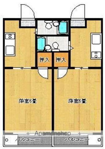 コート藤塚Ⅰ(1K/2階)の間取り写真