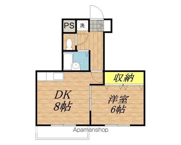 アイリス別府(1DK/1階)の間取り写真