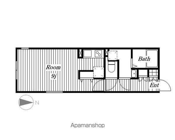 LUORE浄心イースト(1K/4階)の間取り写真