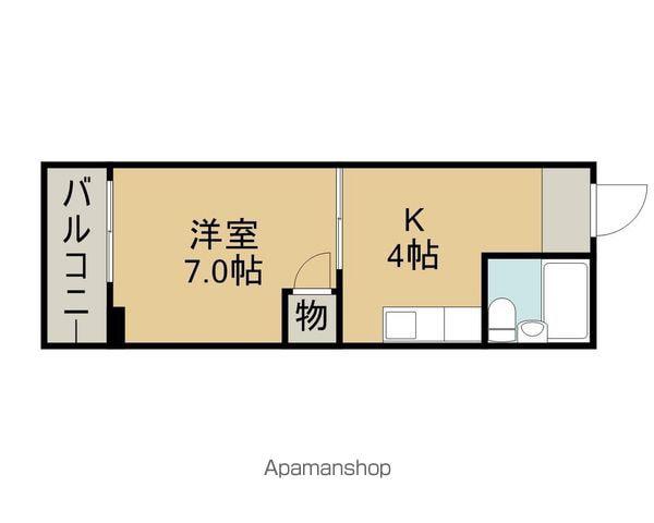グリーンハイツ今池(1DK/4階)の間取り写真