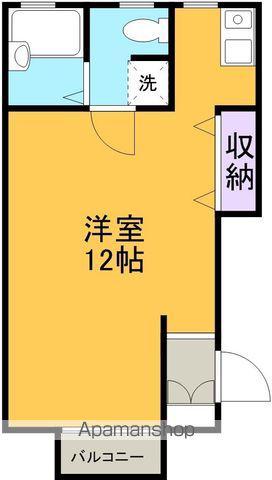私の家パートⅡ(ワンルーム/2階)の間取り写真