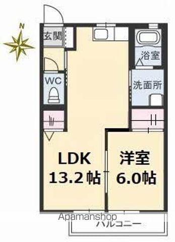 アスリートⅦ(1LDK/2階)の間取り写真