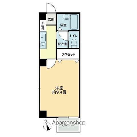 フォブールHINATA(1K/1階)の間取り写真