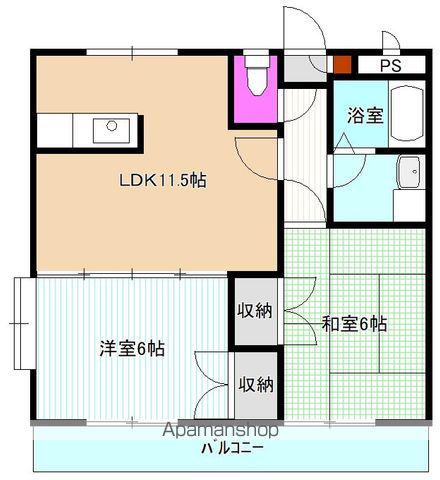 グリーンベルク(2LDK/3階)の間取り写真