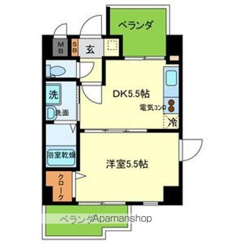 BELLECOLLINE(1DK/4階)の間取り写真