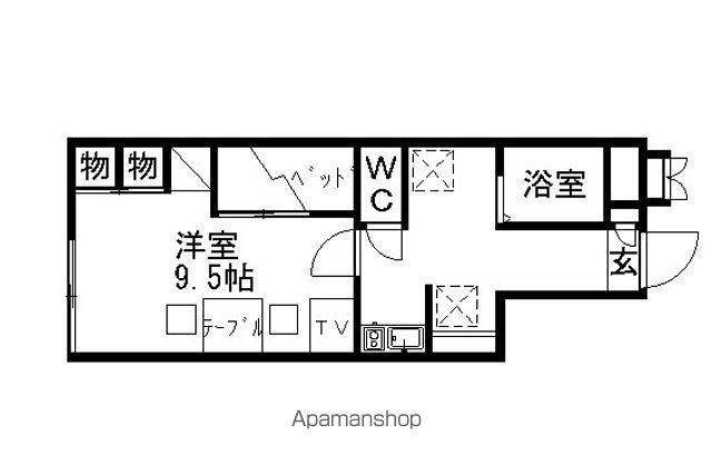 レオパレスコンフォート(1K/2階)の間取り写真