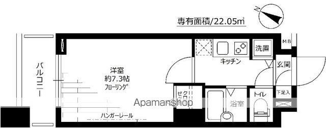 グランド・ガーラ横濱万世町 7階階 間取り