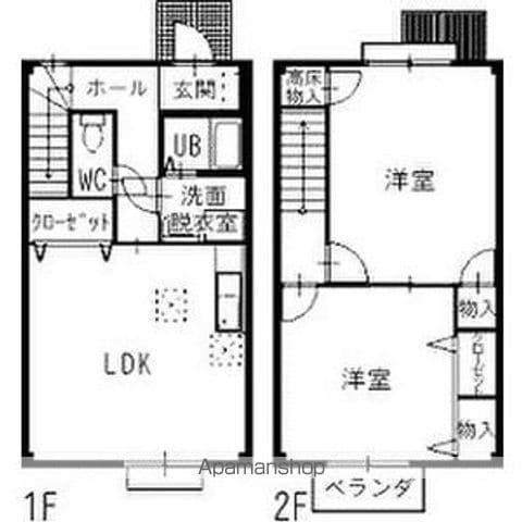 ＢＲＡＮＣＨＥアローパル(2LDK)の間取り写真