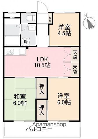 アルト木太Ⅰ(3LDK/1階)の間取り写真