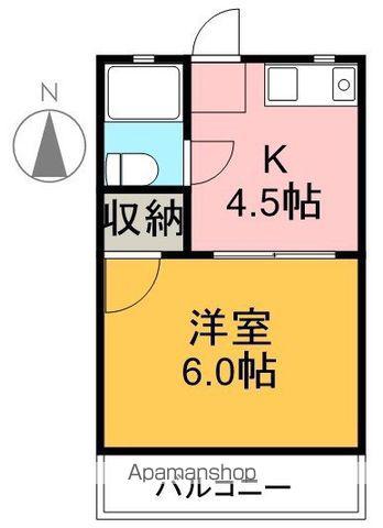 坪井電気ビル(1DK/3階)の間取り写真