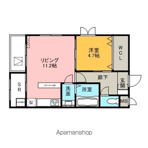 プレステージ木曳野(1LDK/3階)の間取り写真