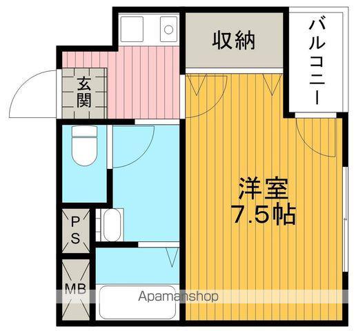サンガ刀根山(1K/1階)の間取り写真