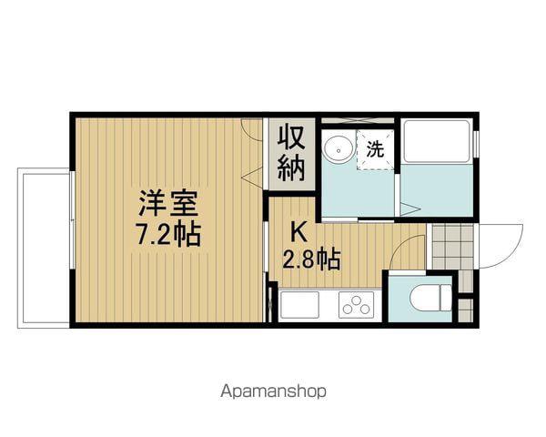 レトア高島E棟(1K/2階)の間取り写真