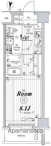 メイクスデザイン新宿落合(1K/9階)の間取り写真