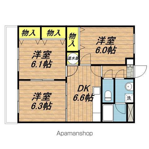 アプリコット(3DK/1階)の間取り写真