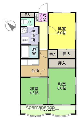 TOWNマンション(3K/2階)の間取り写真