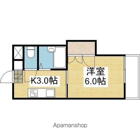 AQUAMARINE UM(1K/2階)の間取り写真