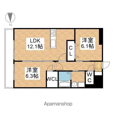 GRANDUKE松原(2LDK/13階)の間取り写真