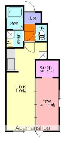 シエラA(1LDK/1階)の間取り写真