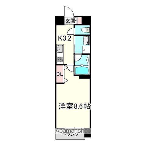 BOND BLD.Ⅲ(1K/8階)の間取り写真
