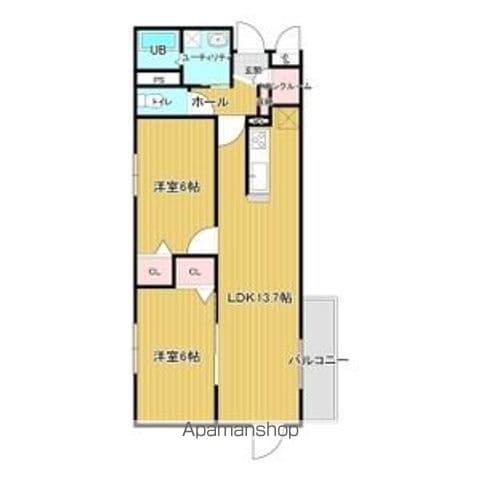 PREMIER SECOND(2LDK/4階)の間取り写真