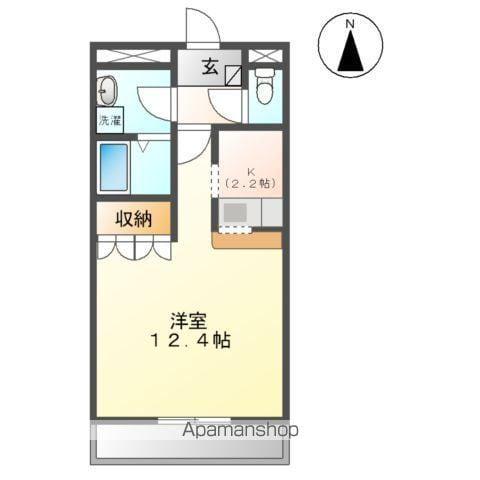 コンフォート宮前(1K/2階)の間取り写真