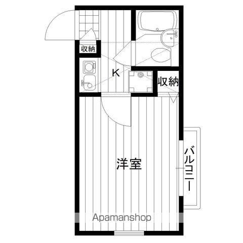 ジュネパレス新松戸第45(1K/1階)の間取り写真
