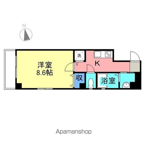 ベルメゾンルミエール(1K/3階)の間取り写真