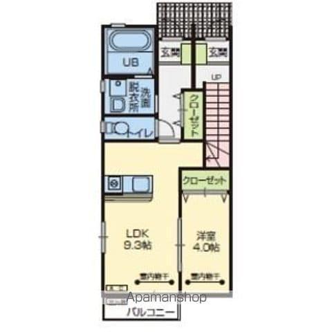 ファーストタウン上堂A(1LDK/1階)の間取り写真