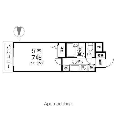 ステージファースト阿佐ヶ谷(1K/5階)の間取り写真