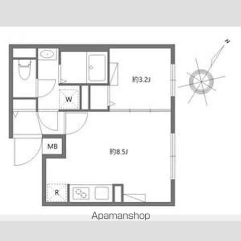 エルファーロ目黒1(1LDK/2階)の間取り写真