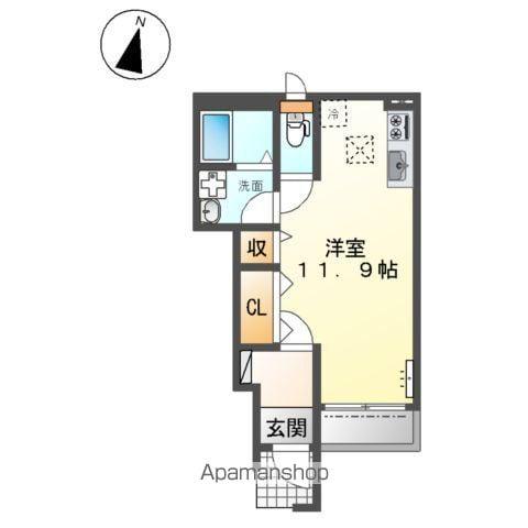 アジェラート23(ワンルーム/1階)の間取り写真