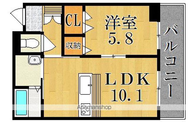 SHAMAISON FUJIMOTO(1LDK/2階)の間取り写真