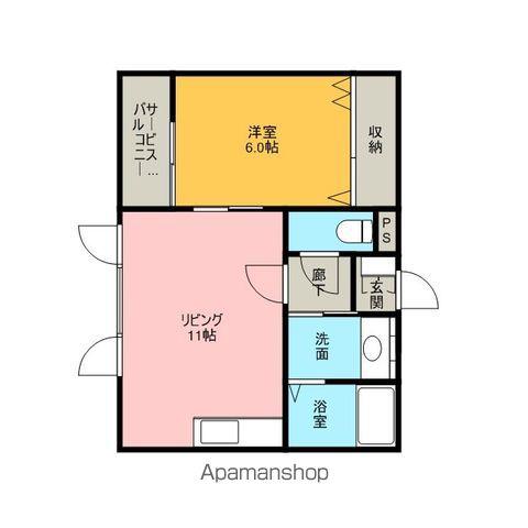 KSGARDEN(1LDK/4階)の間取り写真