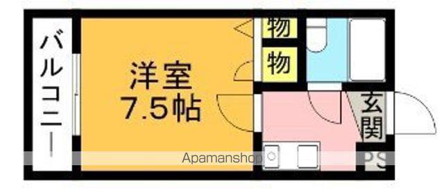 メゾン山美Ⅱ(1K/3階)の間取り写真
