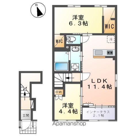 パドレ ムールトメスク(2LDK/2階)の間取り写真