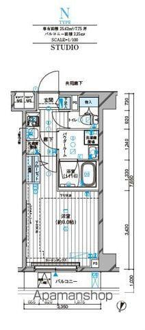 メインステージ板橋志村2(1K/3階)の間取り写真