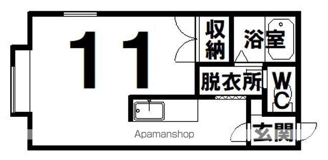 キャステール愛国(ワンルーム/2階)の間取り写真
