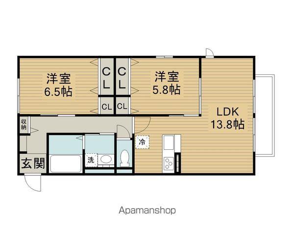 パレス ガーデン(2LDK/2階)の間取り写真