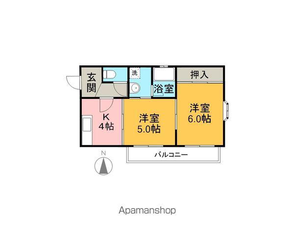 リーベ Ⅰ(2DK/3階)の間取り写真