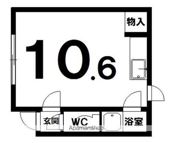 コーポベルバード(ワンルーム/1階)の間取り写真